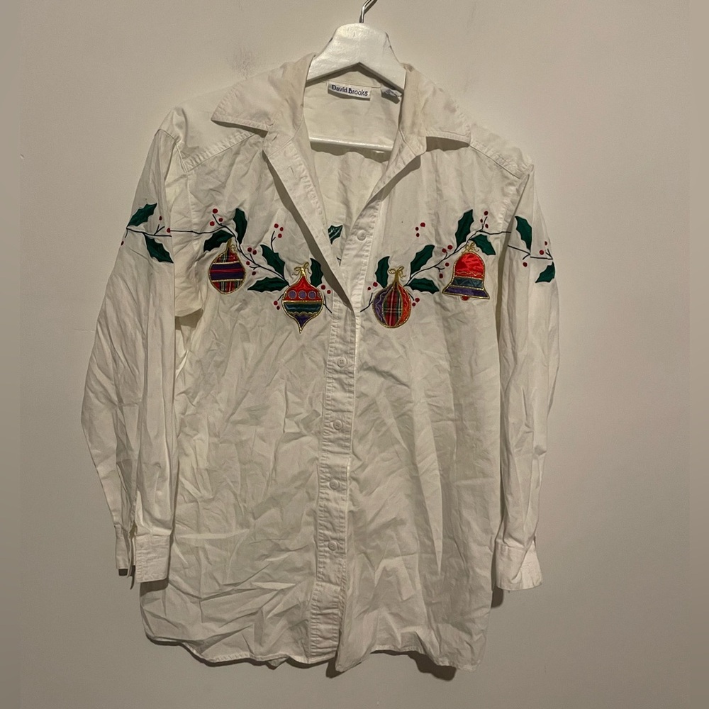 david brooks cintage button christmas holiday‎  size 6